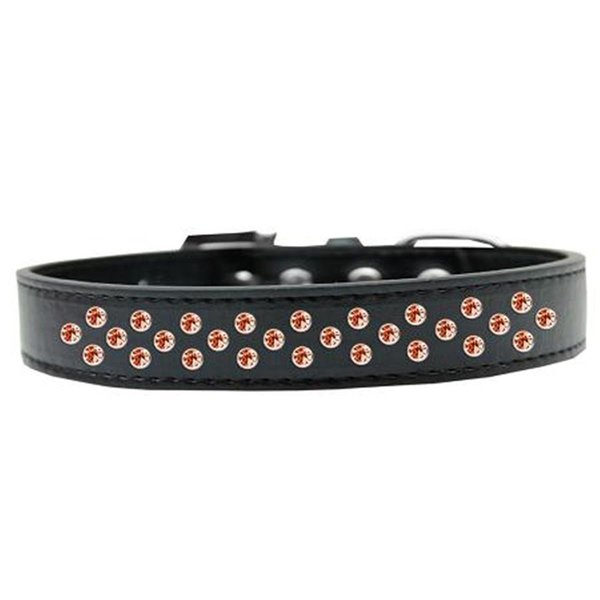 Unconditional Love Sprinkles Orange Crystals Dog CollarBlack Size 12 UN796132